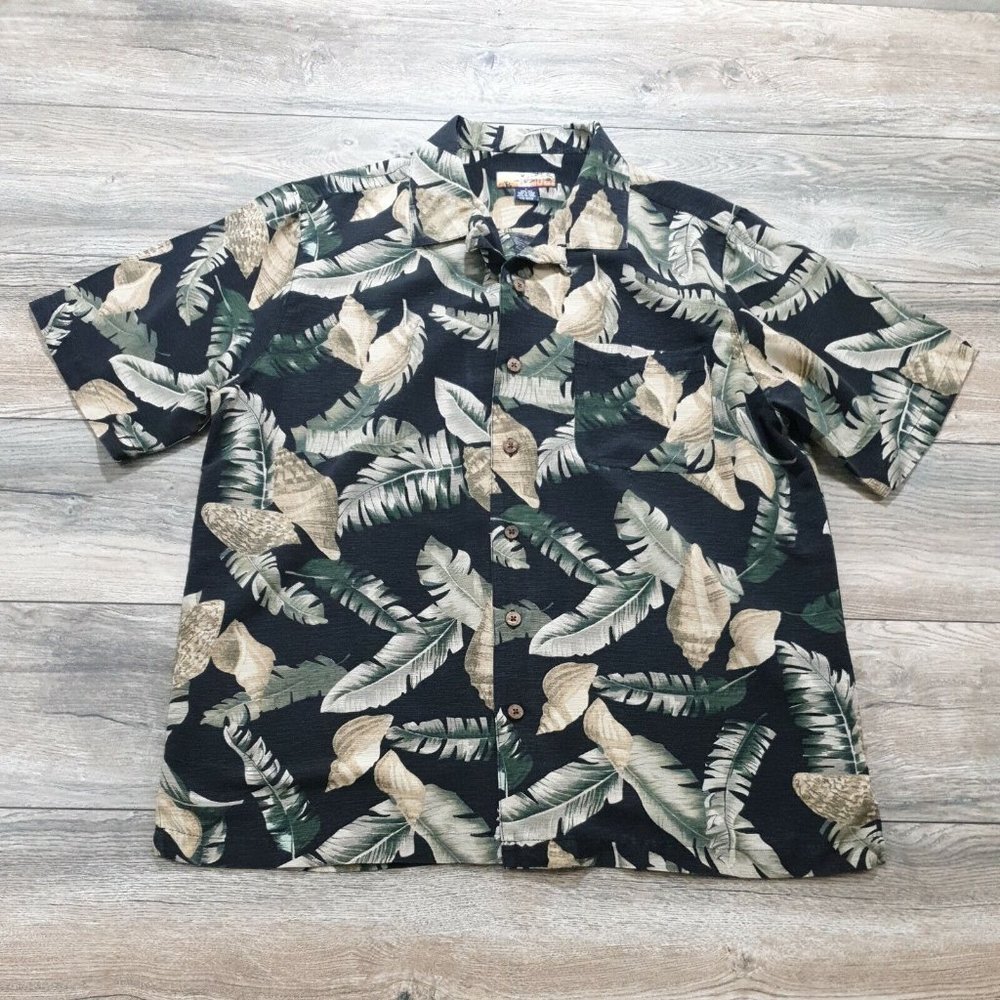 Havana Jacks Mens Large Short Sleeve Hawaiian Vacation Casual Party Tropical